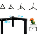 Adjustable Height Metal Plant Stand, 3 Legs, Suitable for 5-10 Pots, Indoor & Outdoor Use, Black