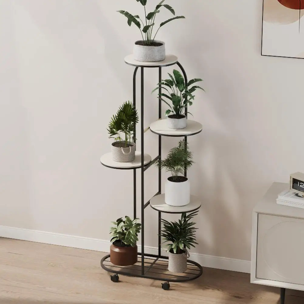 4/5 Tier Metal Plant Stand for Indoor Outdoor Plant Shelf for Multiple Plants Flower Pot Holder Display Stand for Balcony Garden